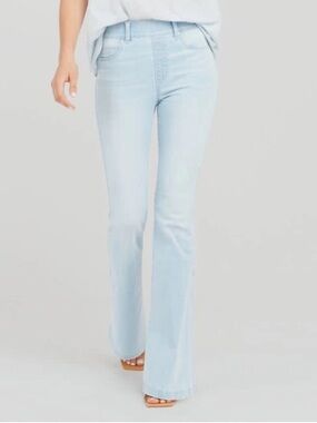 Spanx Flare Denim Jeans Light Wash Size XL